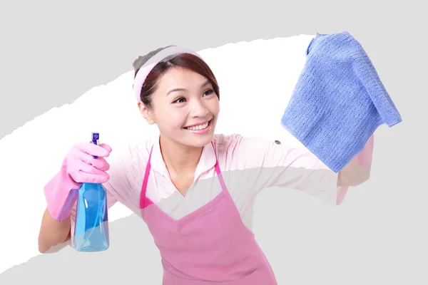 Woman cleaning — Stock Photo, Image