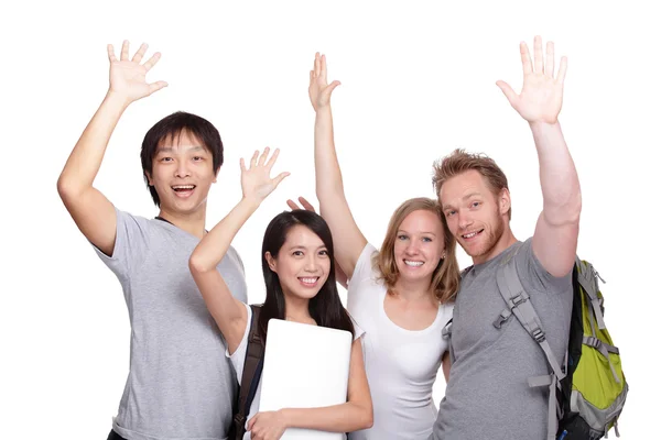 Grupo feliz de estudiantes — Foto de Stock