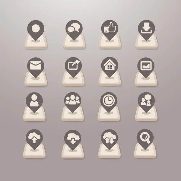 Social Media Icons Vektor — Stockvektor