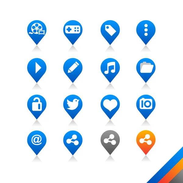 Social Media Icons Vektor — Stockvektor