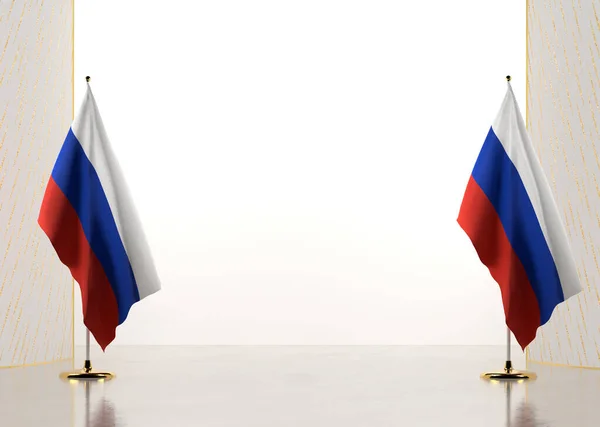 Sınır Rusya Ulusal Bayrağıyla Yapıldı Diploman Sertifikan Için Şablon Elementleri — Stok fotoğraf