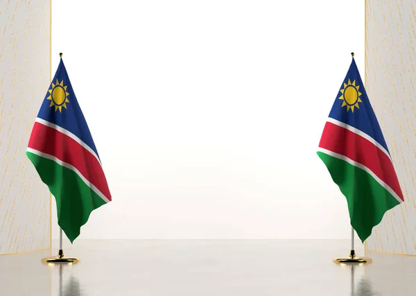 Grenze Mit Namibias Nationalflagge Template Elemente Für Ihr Zeugnis Und — Stockfoto