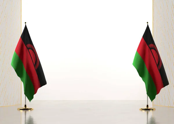 Gräns Med Malawis Flagga Mall Element För Ditt Certifikat Och — Stockfoto