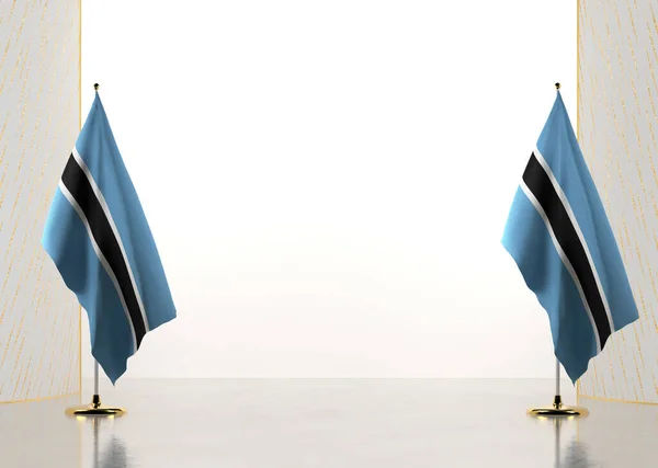 Gräns Med Botswanas Flagga Mall Element För Ditt Certifikat Och — Stockfoto