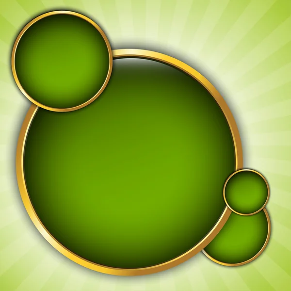 Abstracte achtergrond met groene bubbels — Stockvector