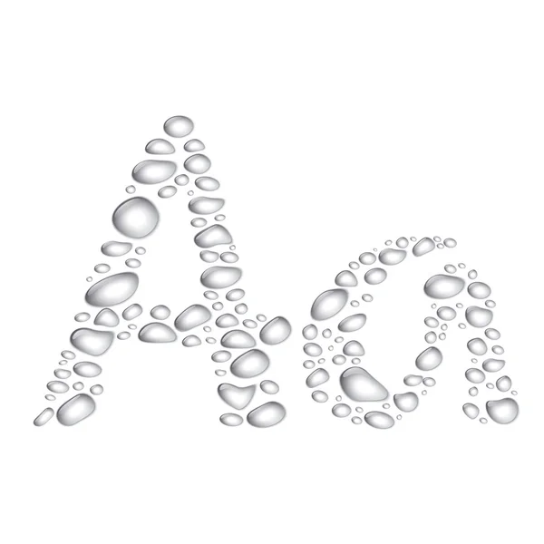 Alfabet kropla wody — Wektor stockowy