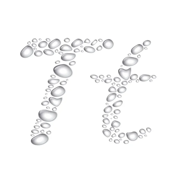 Gouttes d'eau Alphabet Tt — Image vectorielle