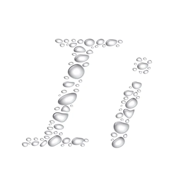 Gotas de agua Alfabeto Ii — Vector de stock
