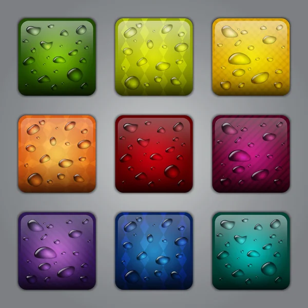 su damlaları ile uygulama düğmeleri