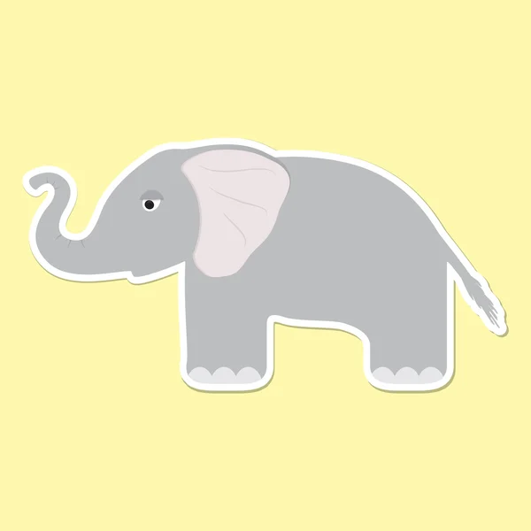 Cartoon Elephant sticker — Stock Vector