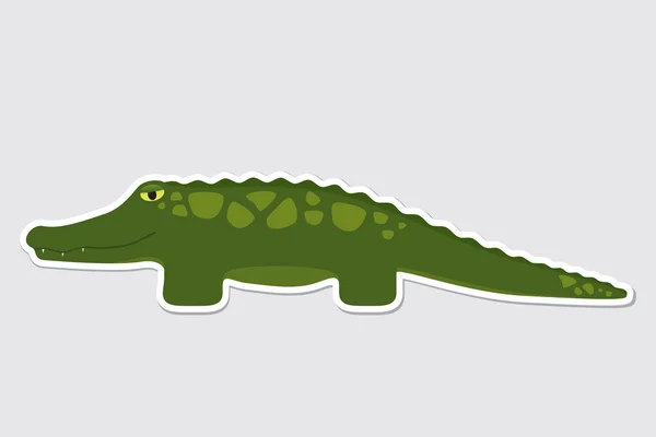 Cartoon crocodile sticker — Wektor stockowy