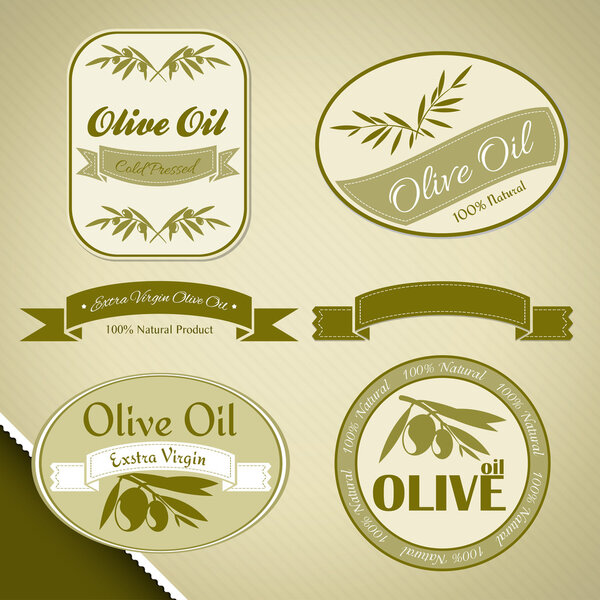 Винтажные этикетки оливкового масла
