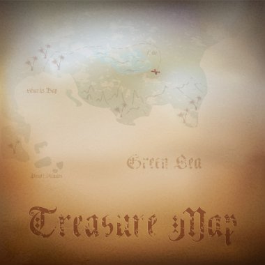 Old pirate treasure map clipart