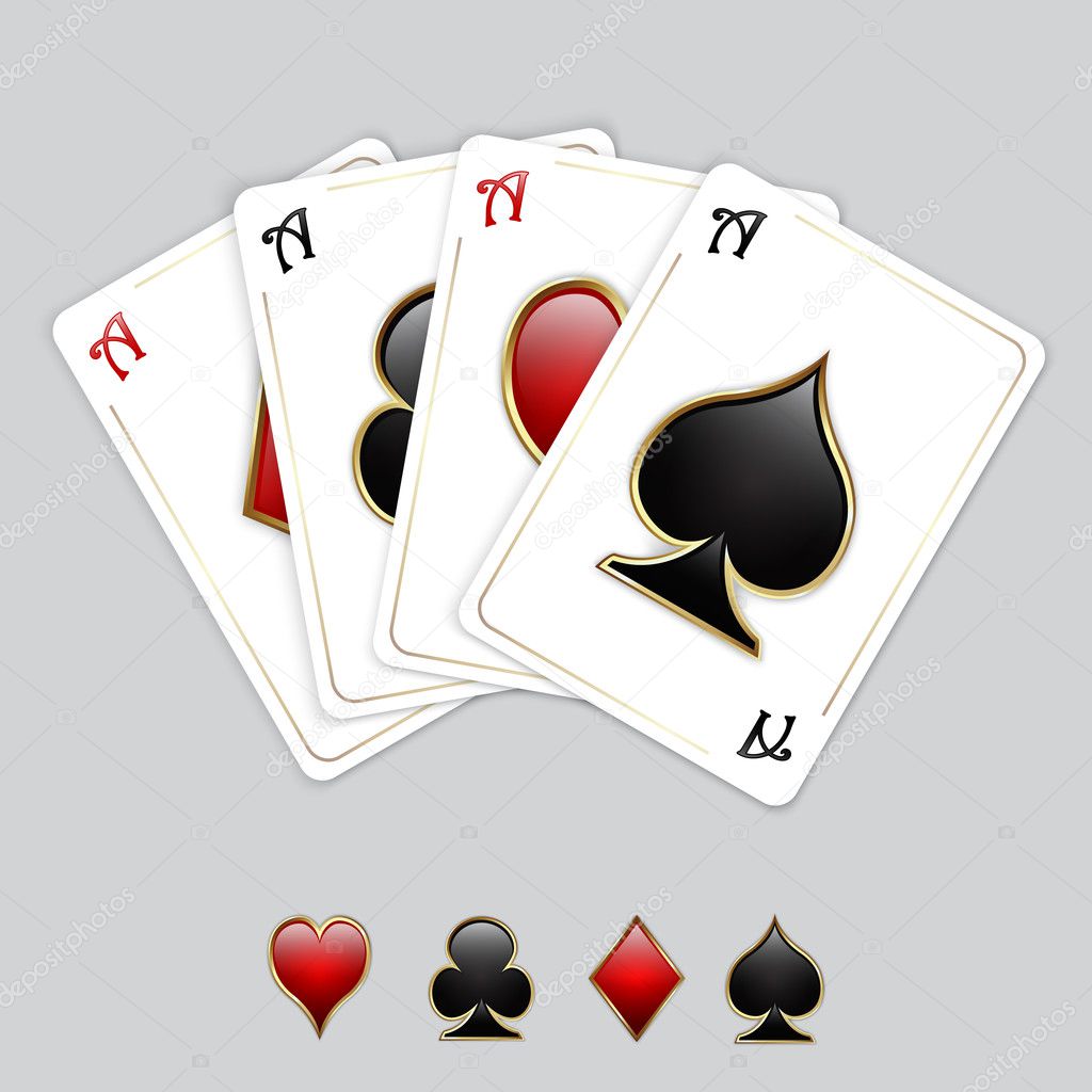 Playing cards, aces