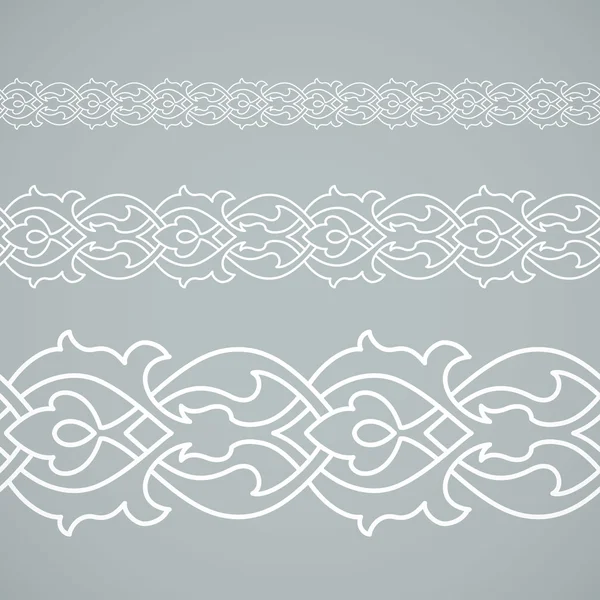 Bordure de carrelage floral sans couture — Image vectorielle