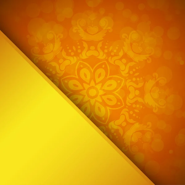 Orange bakgrund med ornament — Stock vektor