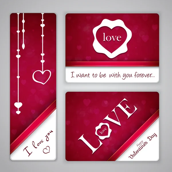 Banners for St. Valentine's Day — Stock Vector