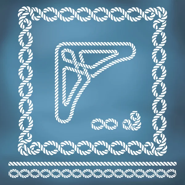 Bordure de corde nautique — Image vectorielle