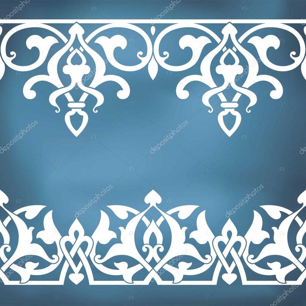 Seamless floral tiling borders