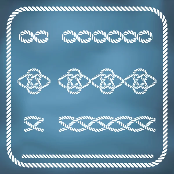 Декоративні мотузку вузлів — стоковий вектор
