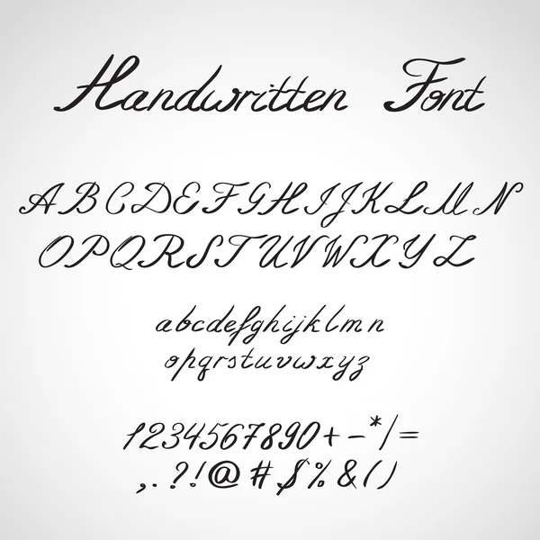Handwritten Font, ink style — Stock Vector