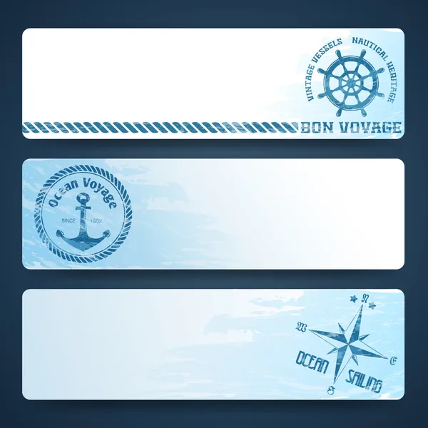 Nautical banners — Stock Vector