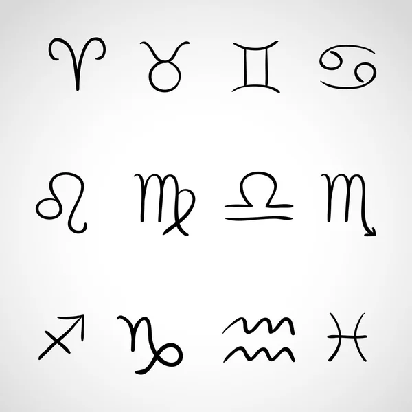 Набор эскизов - знаки зодиака — стоковый вектор