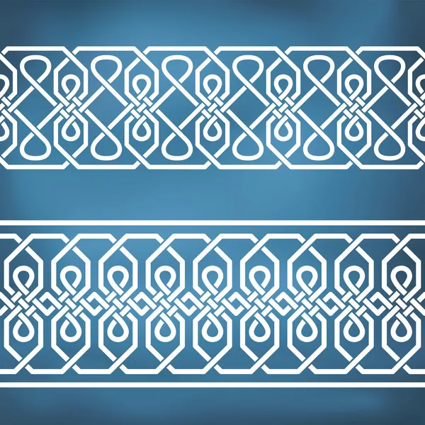 Bordures de carrelage géométriques sans couture — Image vectorielle