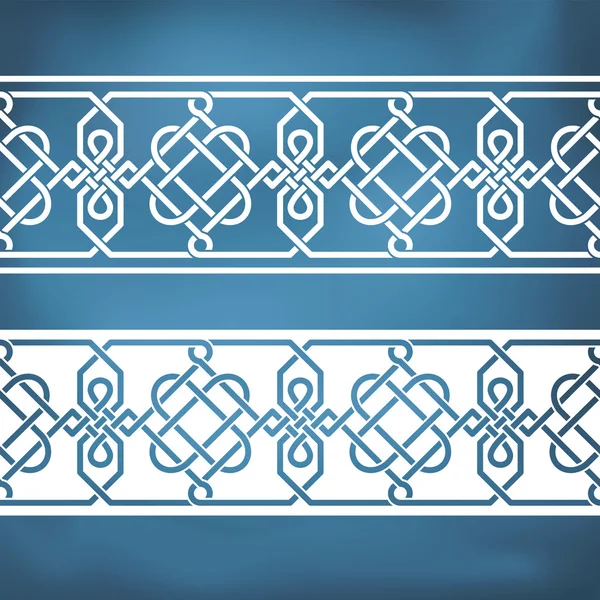 Bordes de baldosas geométricas sin costura — Vector de stock