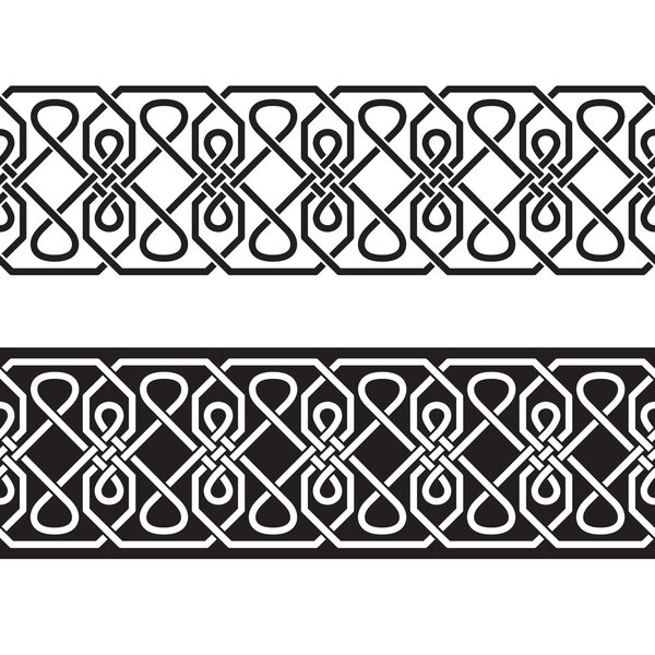 Seamless geometric tiling borders