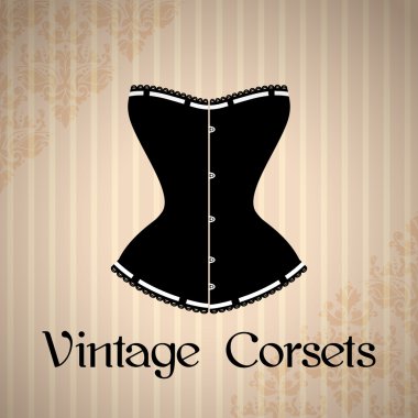 Vintage corset background clipart