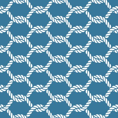 Seamless nautical rope pattern clipart