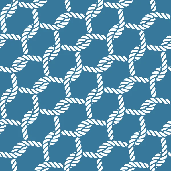 Varrat nélküli tengeri kötél minta — Stock Vector