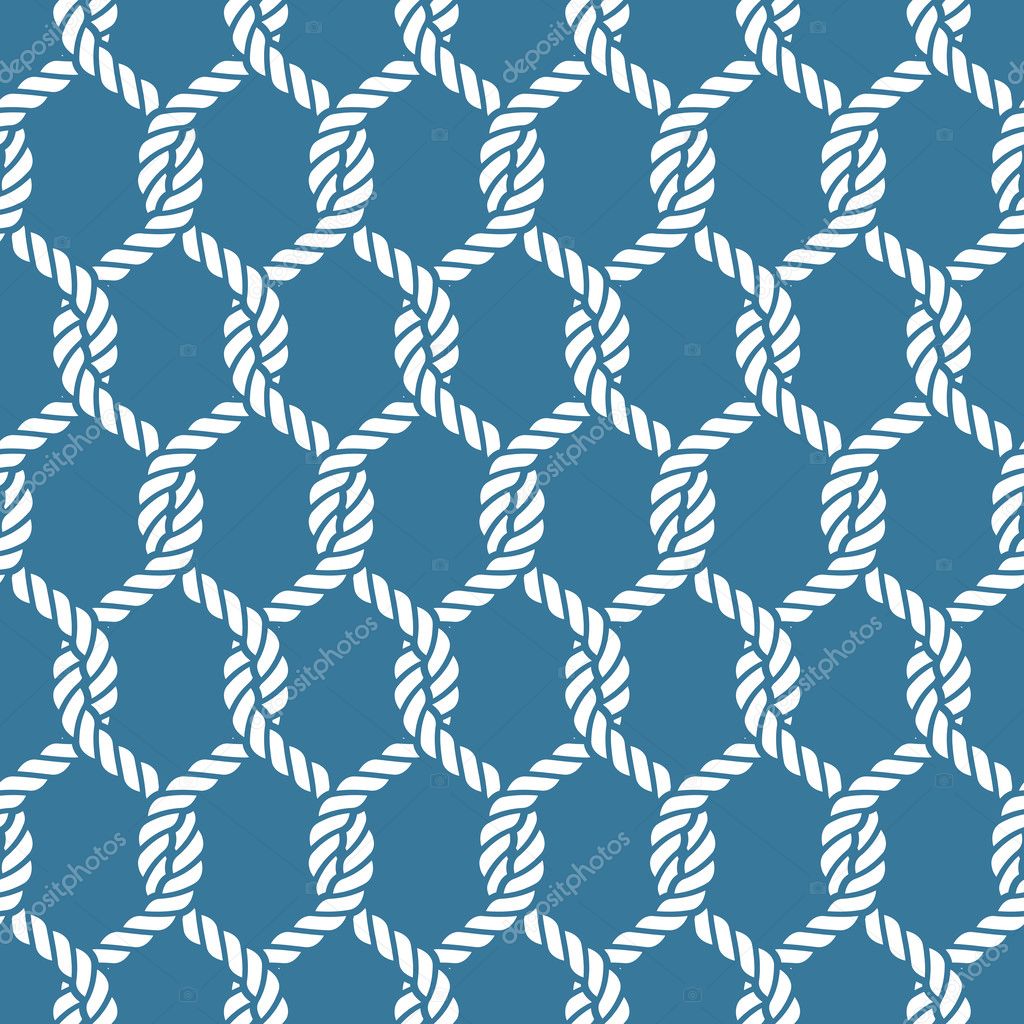 Seamless nautical rope pattern