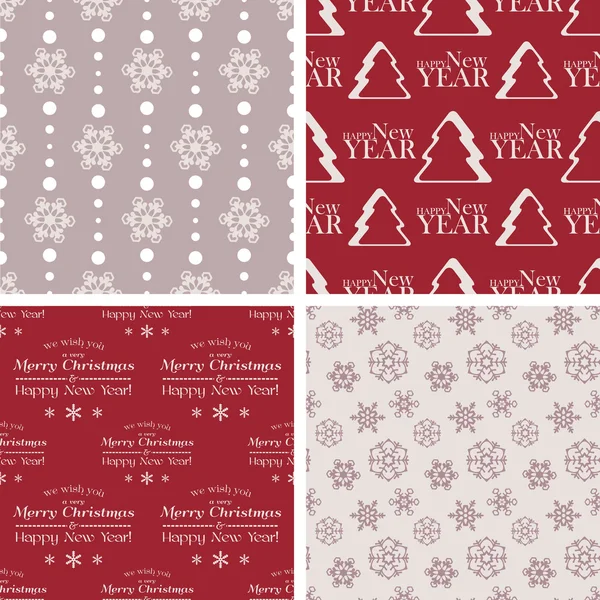 Motifs vectoriels de carrelage sans couture - milieux de Noël — Image vectorielle