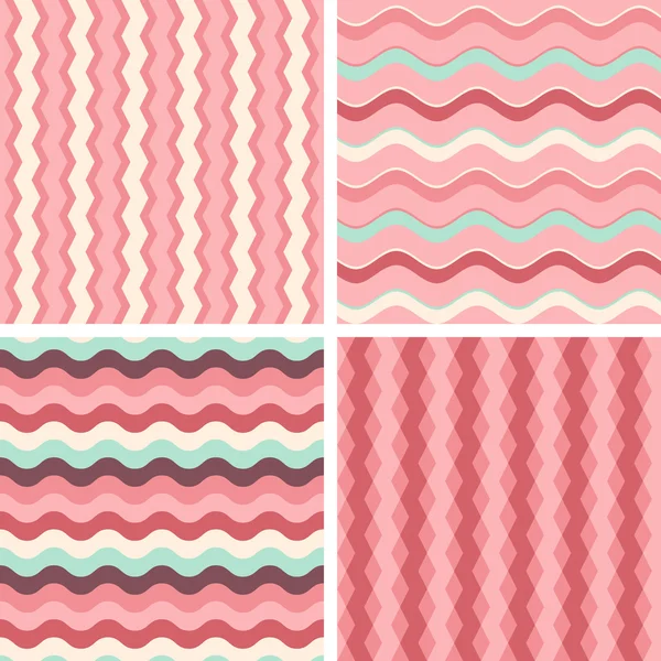 シームレスなタイル パターン - 幾何学的な波をベクトルします。 — ストックベクタ
