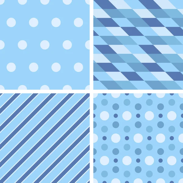 Vektor sömlös kakel mönster - geometriska blå — Stock vektor