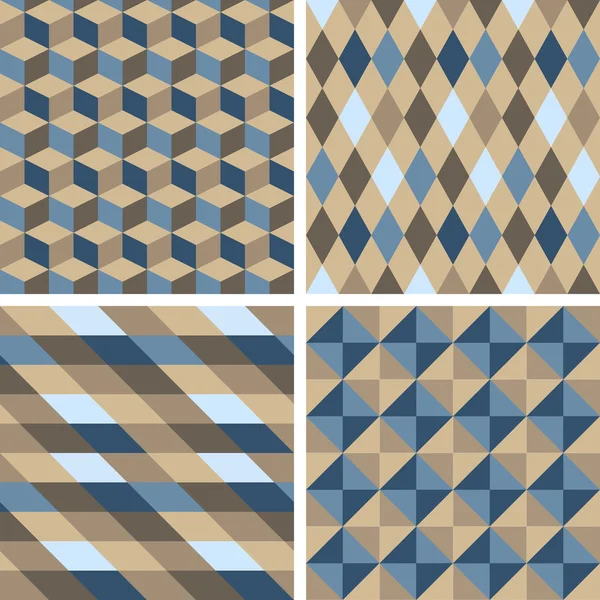 幾何学的なシームレスなタイル パターンをベクトルします。 — ストックベクタ