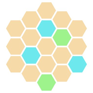 Pastel renkli bal peteği ızgara arka plan vektör deseni