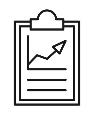 Satır sanatı siyah ve beyaz başarılı rapor simgesi