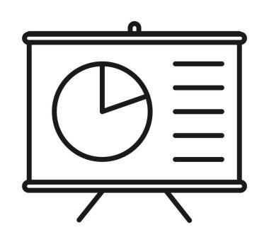 İş istatistikleri içeren çizgi sanatı siyah ve beyaz tahtası