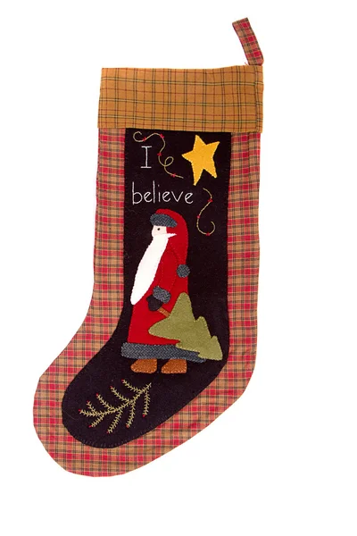 Christmas santa claus Stocking — Stock Photo, Image