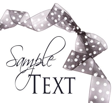 siyah polka dot şerit ve izole yay