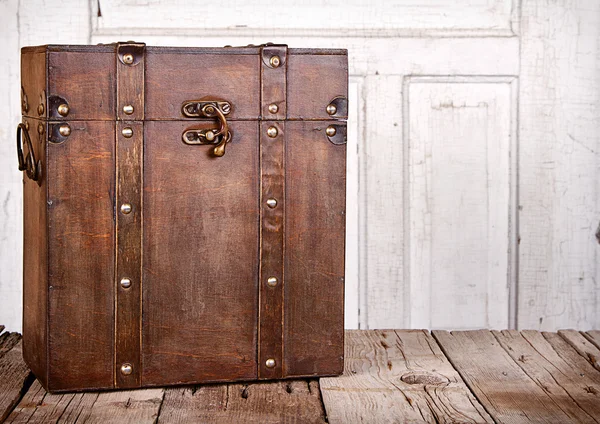 Wooden trunk or chest — Stock Photo, Image