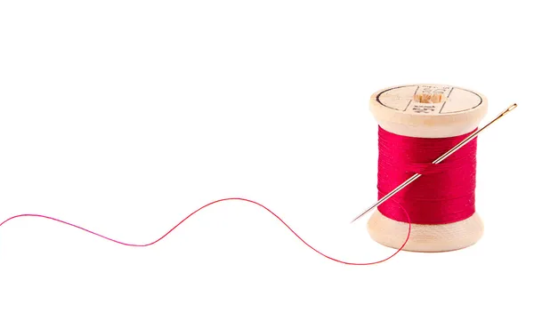 Sewing thread and needle — Stock Photo, Image