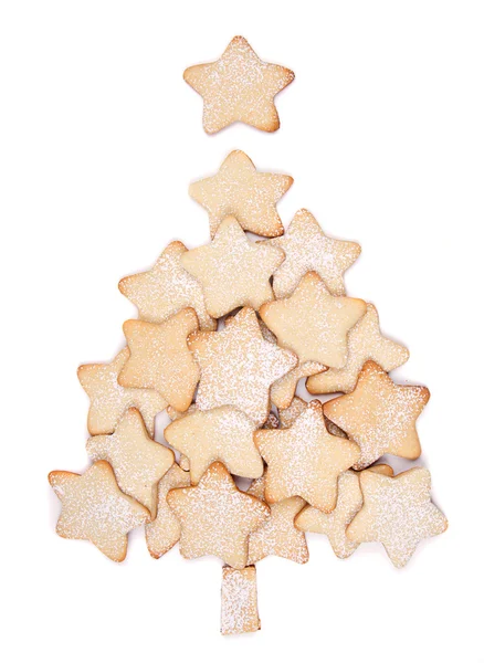 Biscotti di Natale che formano un albero — Foto Stock