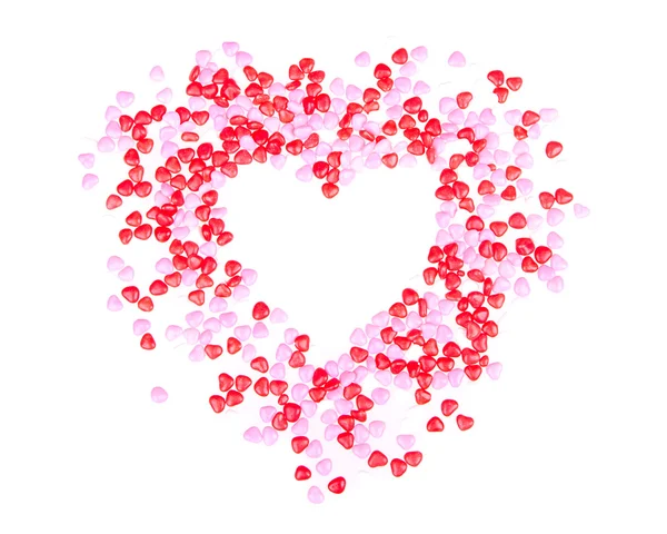 Corazones de caramelo en forma de corazón —  Fotos de Stock