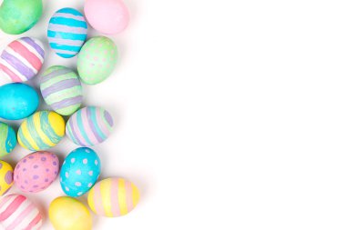Easter eggs on a white background clipart