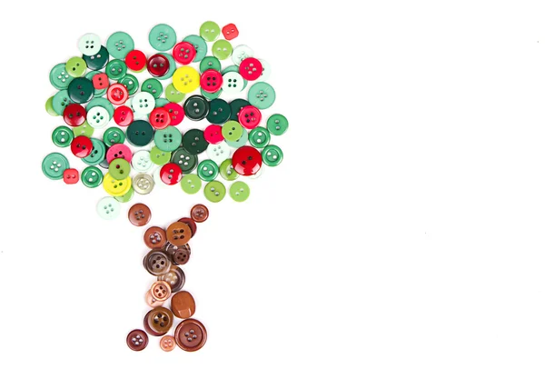 Apple tree made of buttons — Stock Photo, Image