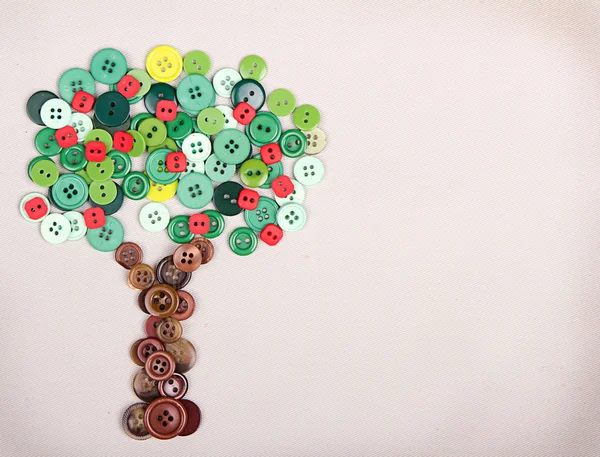 Apple tree made of buttons — Stock Photo, Image